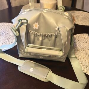 Calpak Mint Green Floral Lunch Bag